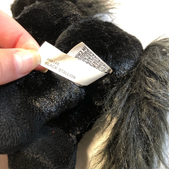 Ganz Retired Webkinz Black Friesian Stallion 9” Plush Horse NO CODE HM145 - Picture 7 of 7